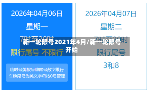 新一轮限号2021年4月/新一轮限号开始